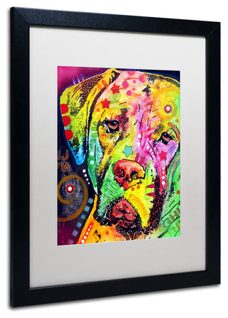 Dean Russo 'Mastiff II' Framed Art, Black Frame, 16"x20", White Matte