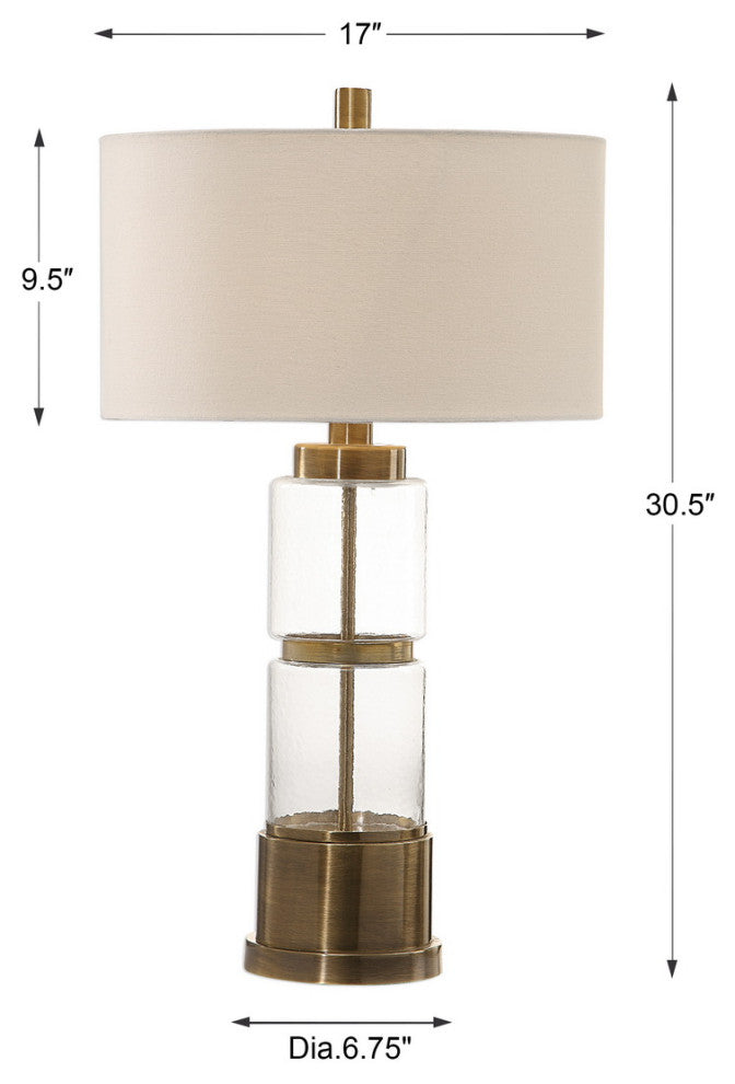 Uttermost Vaiga Glass Column Lamp