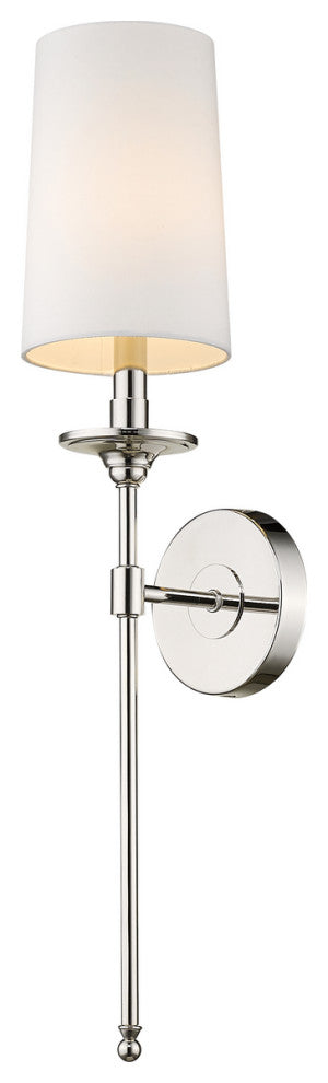 Zlite 807-1S-PN 1-Light Wall Sconce, White