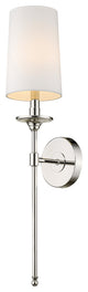 Zlite 807-1S-PN 1-Light Wall Sconce, White