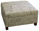 Postcard Print Square Ottoman