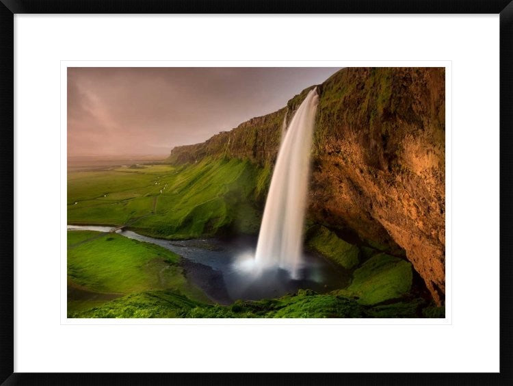"Seljalandsfoss" Framed Digital Print by Franz Schumacher, 30x22"
