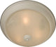 Essentials 2-Light Flush Mount, Textured White, Marble
