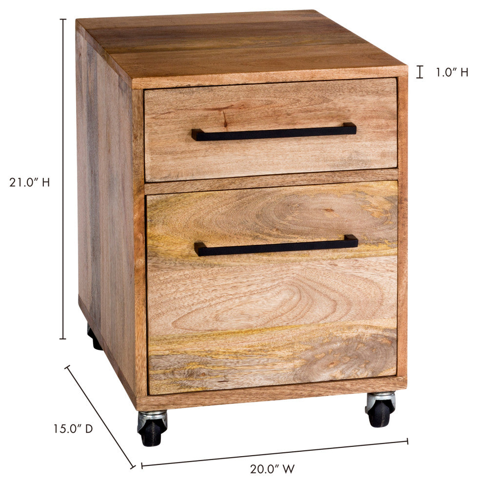 Scandinavian Colvin Mobile Pedestal - Natural