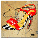 ''Zebra Heel Red'' Canvas Art by Roderick Stevens