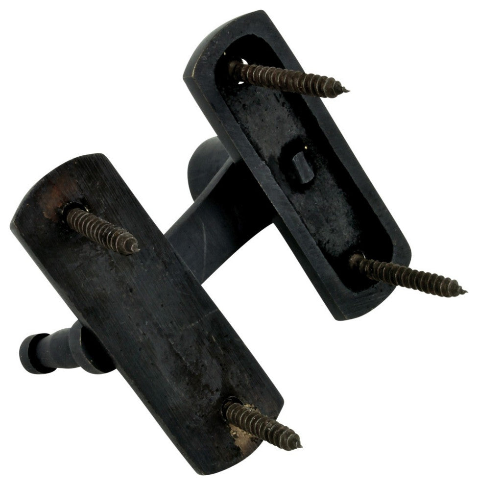 Black Brass Cabinet Flip H Latch 2" H Flush Mount Bronze Locks Renovators Supply