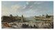 "A View of Paris from the Pont Neuf" Print by Jean-Baptiste Raguenet, 32"x18"