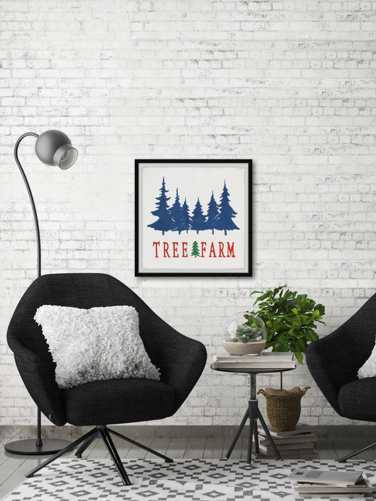 "Christmas Tree Farm" Framed Painting Print, 32x32