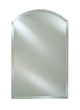 Radiance Frameless Bevel Arch Top Mirror, Satin Nickel, 16"x25", Matte Black