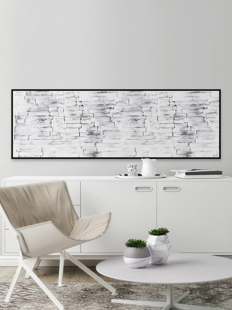 "Bare Imagination" Floater Framed Painting Print on Canvas, 45x15
