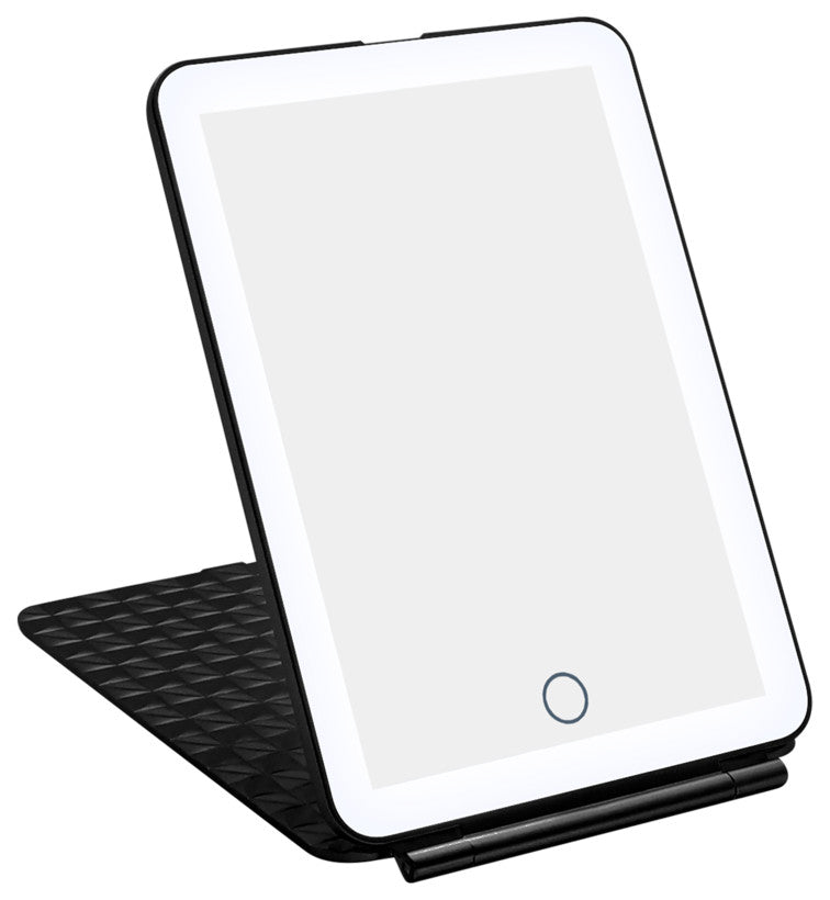 Fleur Touch Pad Mini Tri Tone Led Makeup Mirror, Black