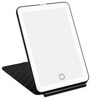 Fleur Touch Pad Mini Tri Tone Led Makeup Mirror, Black