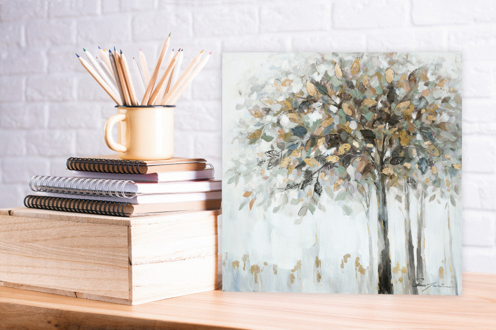 Abstract gold tree - Oil Painting Print on Wrapped Canvas, canvas wall decor, 12