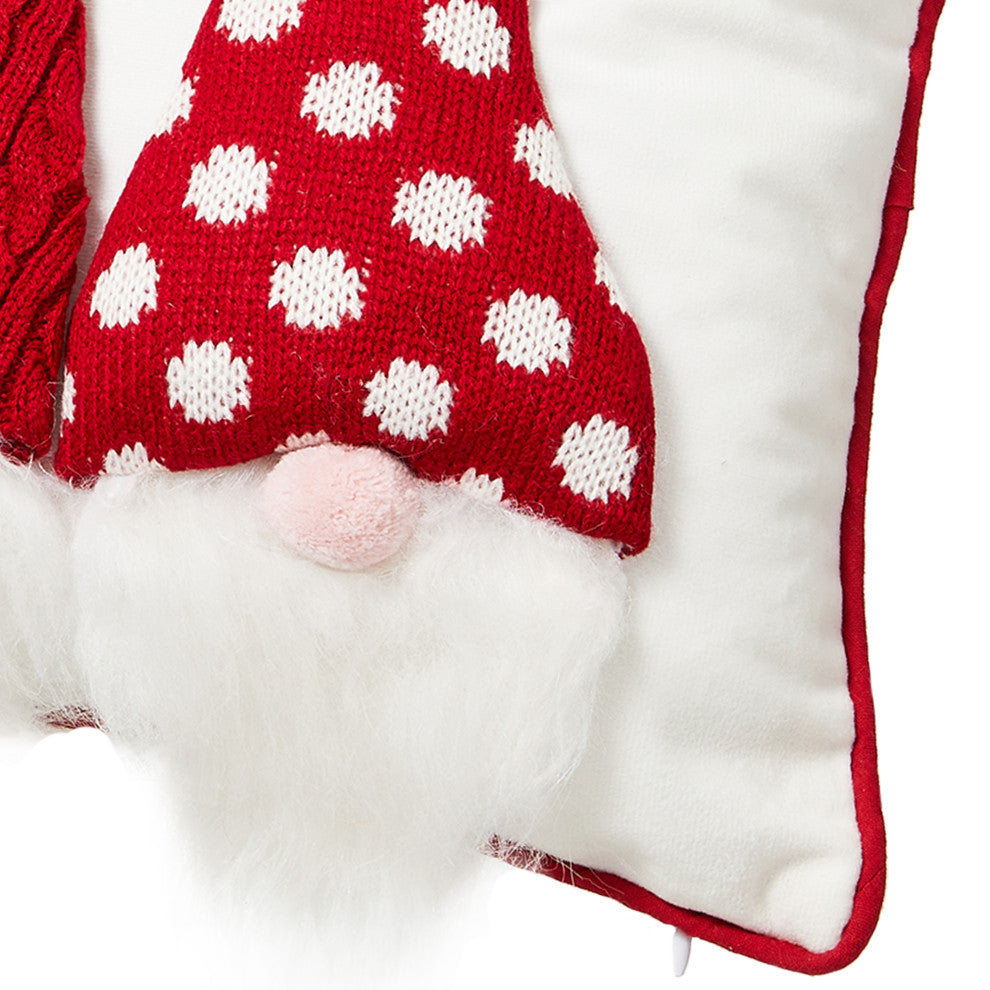 18''L 3D Heavy Cotton Knitted Gnome Pillow