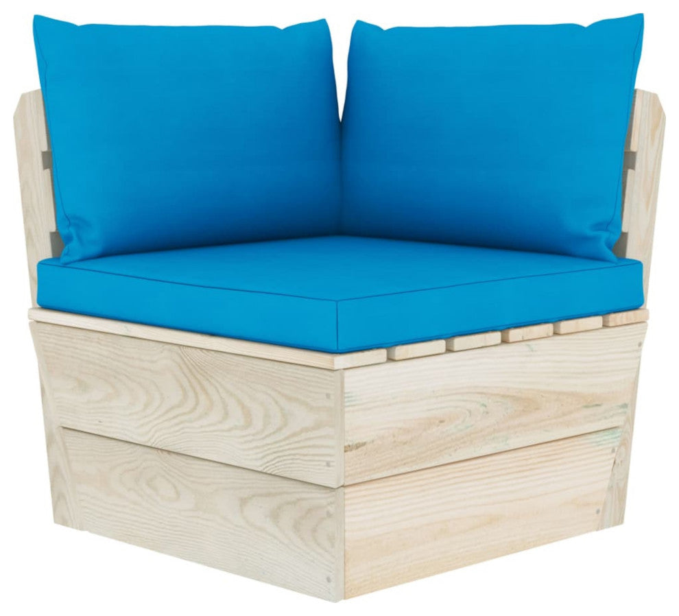 Vidaxl Pallet Sofa Cushions 3-Pieces Light Blue Fabric