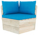Vidaxl Pallet Sofa Cushions 3-Pieces Light Blue Fabric