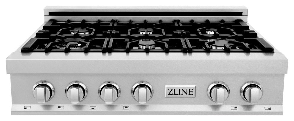 ZLINE 36" Gas Stovetop in Fingerprint Resistant Stainless Steel and Griddle