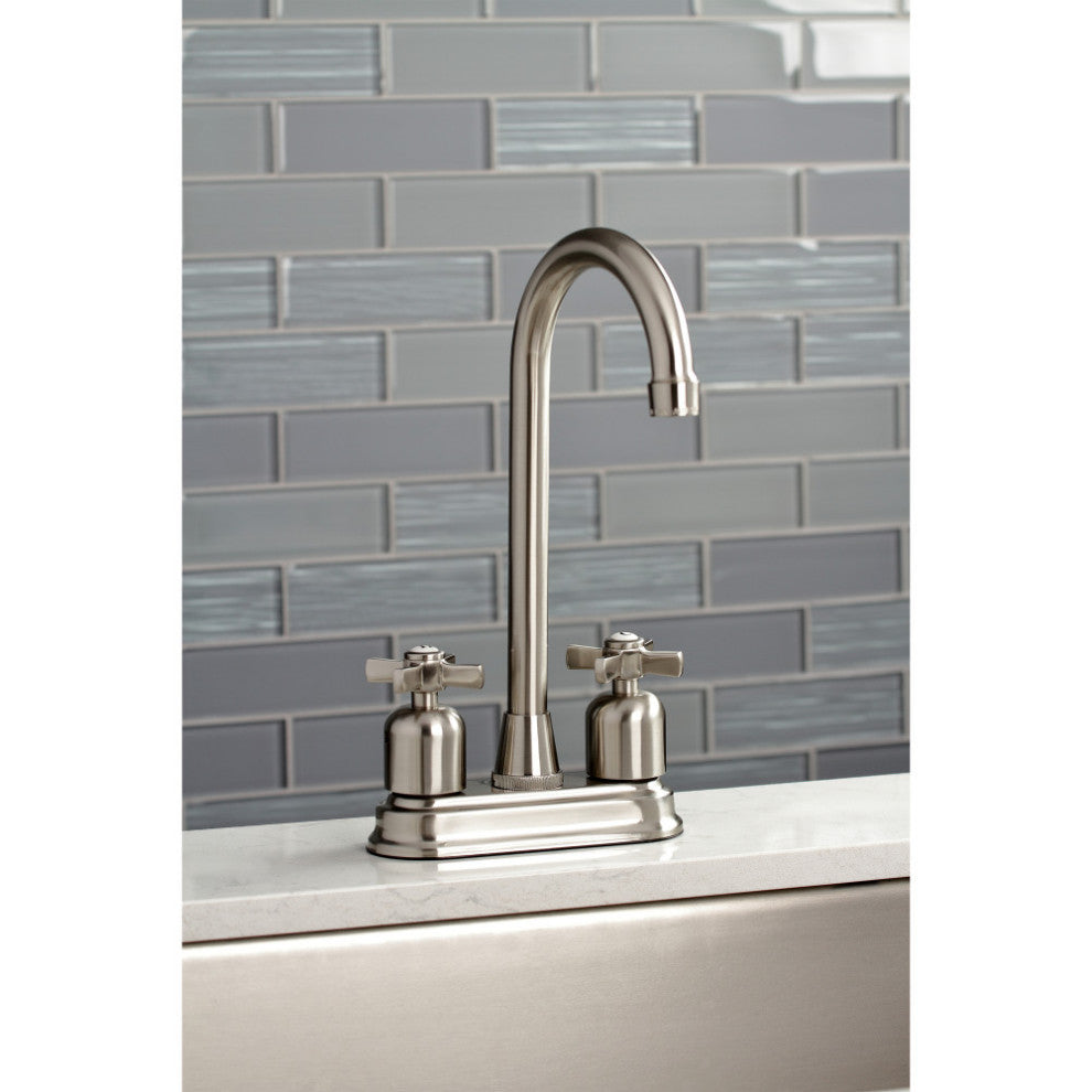 Kingston Brass KB8498ZX Millennium Bar Faucet, Brushed Nickel