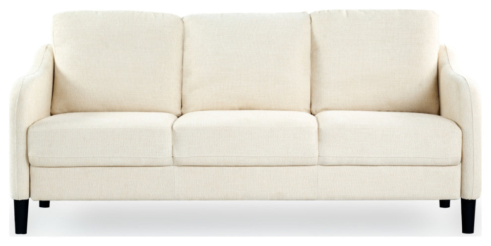 Safavieh Couture Edalynn Modern 3 Seater Sofa, Creme