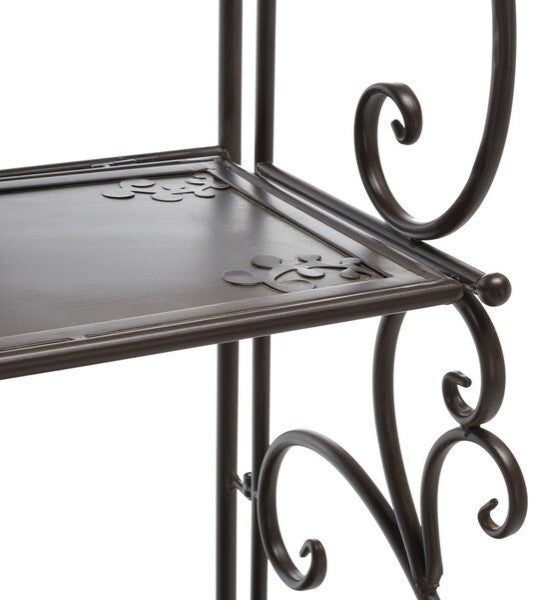 Safavieh Tyrique 4 Tier Shelf Unit, Rustic Brown