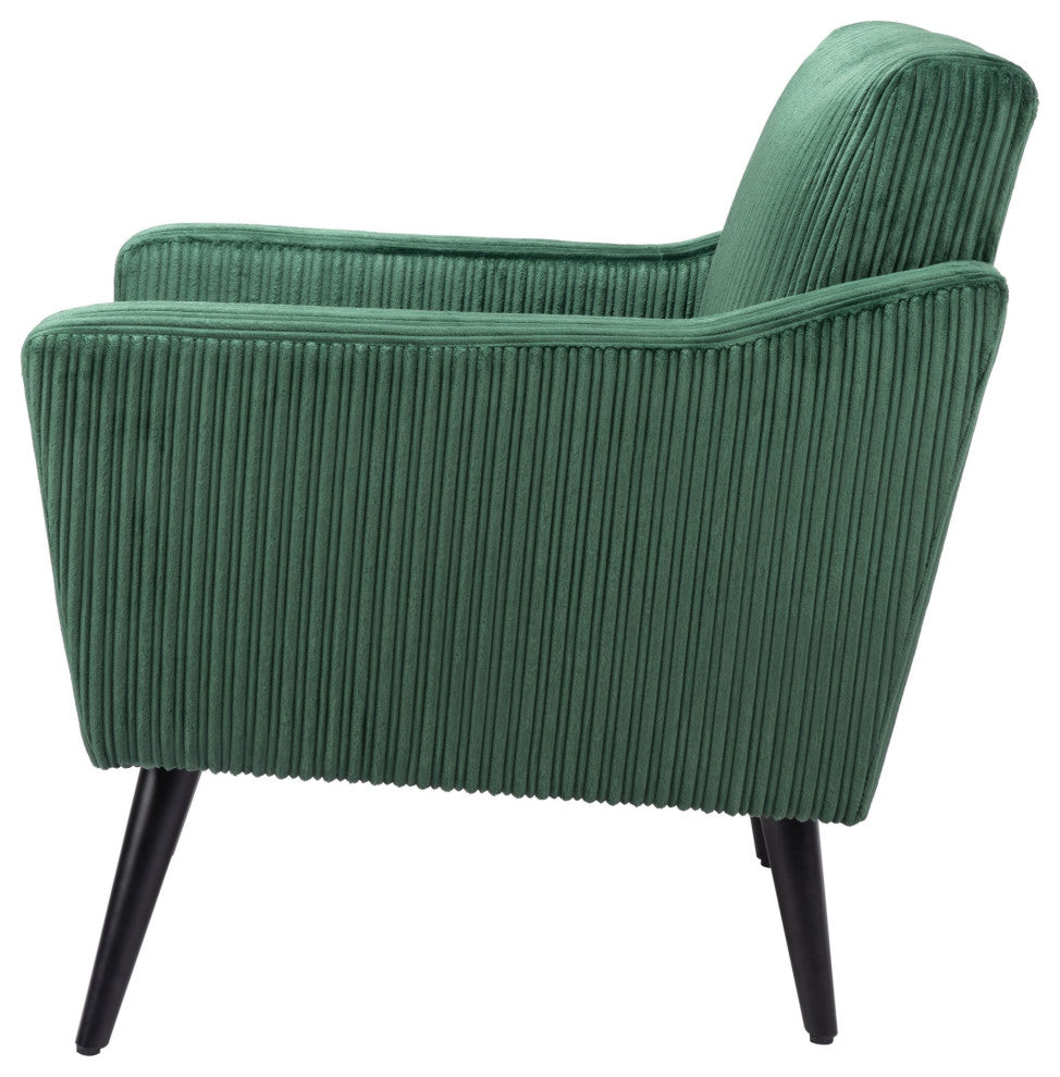 Accent Chair, Fabric, Wood, Green, Black, Living Lounge Cafe Lobby Hospitality