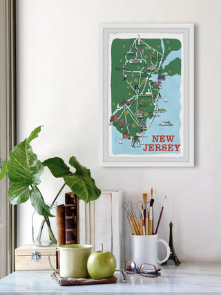 "New Jersey Spots" Framed Painting Print, 20x30