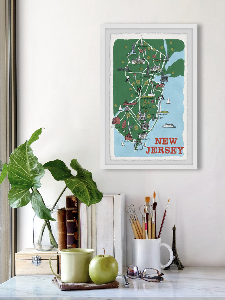 "New Jersey Spots" Framed Painting Print, 20x30
