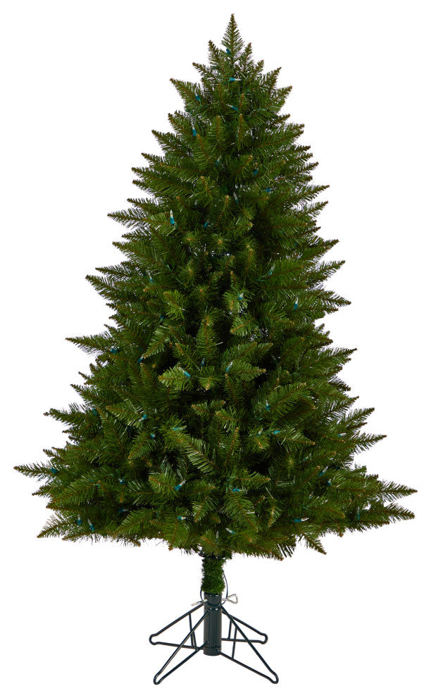 5' Vermont Spruce Faux Xmas Tree W/Lights & Bendable Branches