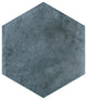 Matter Hex Blue Porcelain Floor and Wall Tile