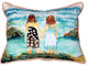 Pair of Betsy Drake Twins on Rocks Large Indoor/Outdoor Pillows