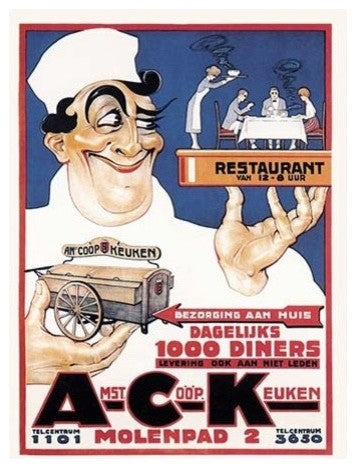 "Amst Coop Keuken" Artwork, 20"x30", Canvas Poster
