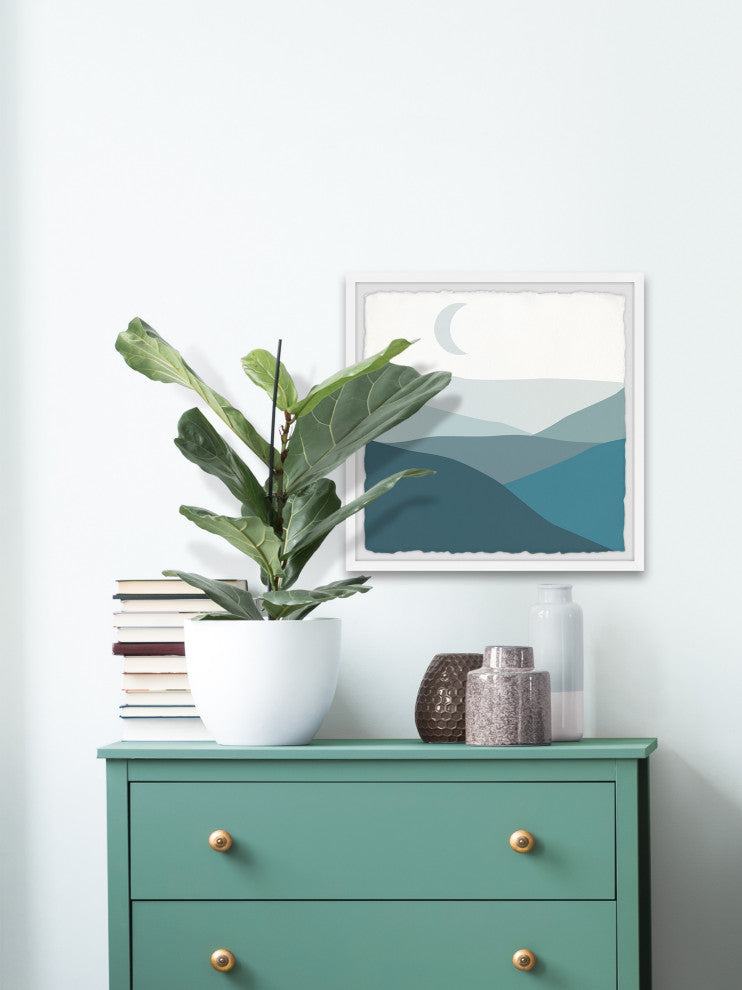 "Mystic Mountains" Framed Painting Print, 18x18