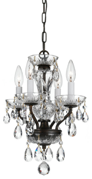 CRYSTORAMA 5534-EB-CL-S Traditional Crystal 4 Light Chandelier