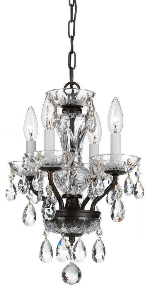 CRYSTORAMA 5534-EB-CL-S Traditional Crystal 4 Light Chandelier