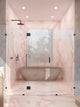 78"x90" Frameless 3 Panel Inline Shower Door, Oil Rubbed Bronze