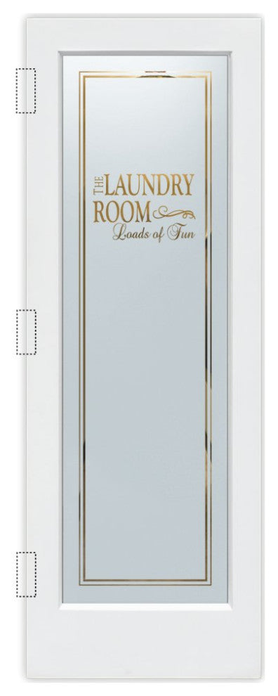 Laundry Door - Loads of Fun - Primed - 30" x 80" - Book/Slab Door