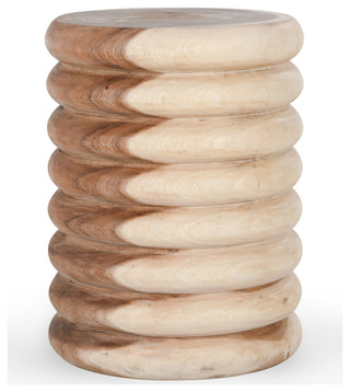 Gala Round Meh Wood End Table by Kosas Home