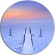 Jetty In Frozen Lake Netherlands, Wooden Sea Bridge Disc Artwork, 11"