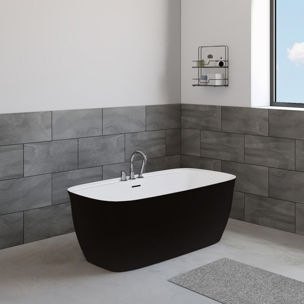 Panya 63" Bathtub, Black