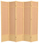 7' Tall Jute Shoji Screen, 5 Panel, Natural
