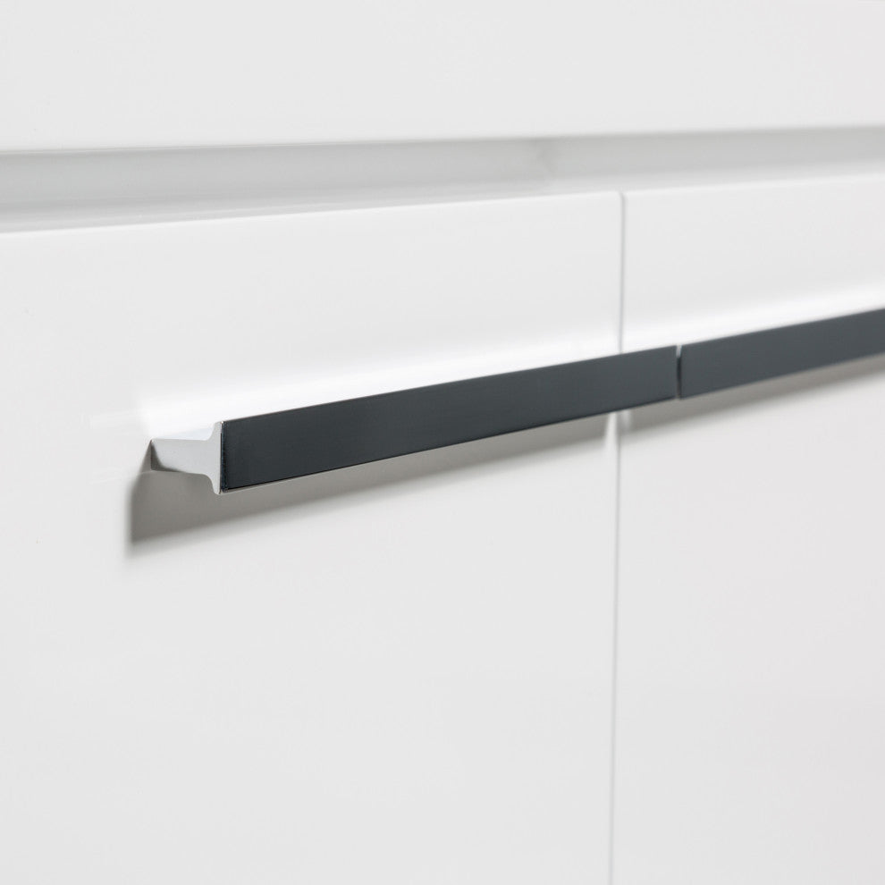 Freestanding Bath Vanity Set, HG-White, Integrated Solid Surface Sink, 24"