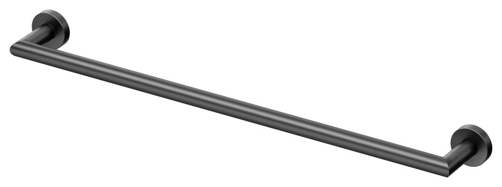 Glam Towel Bar, Matte Black, 24", Single