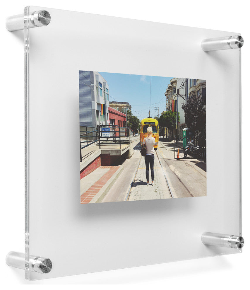 4x6" Clear UV Grade Acrylic Double Panel Floating Picture Frame