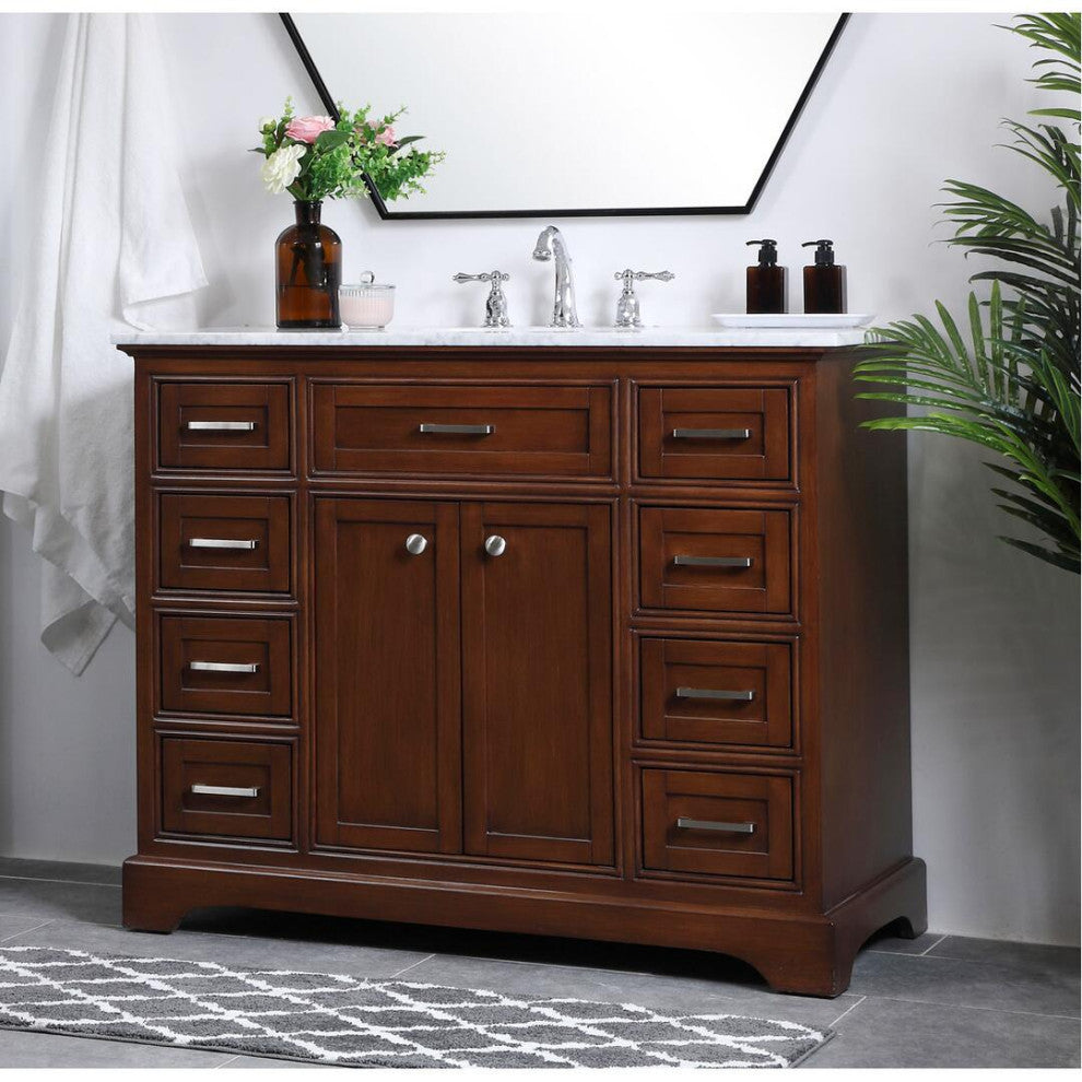 42" Single Bathroom Vanity Set, Teak
