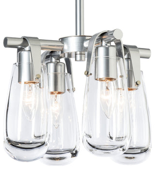 Eos Semi-Flush/Pendant, Sterling Finish, Clear Glass