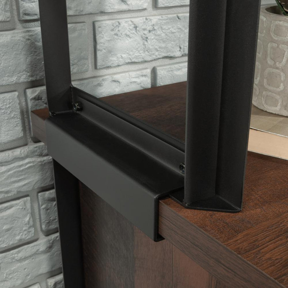 Briarbrook Computer Desk Hutch Barrel Oak