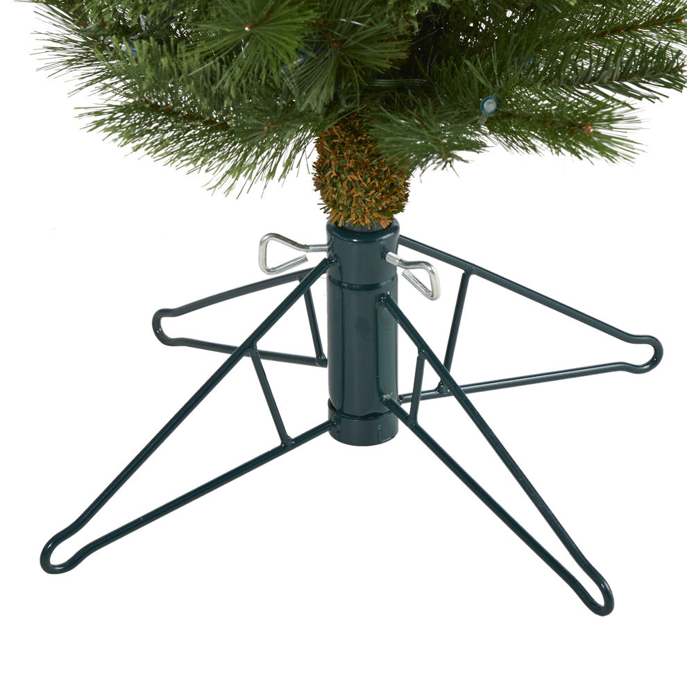5' Green Pencil Christmas Tree / 100 Clear LED Lights and 198 Bendable Branches