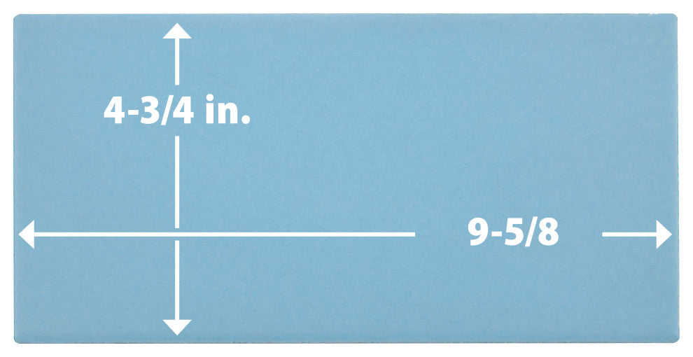 Piscina Brick Matte Blue Porcelain Floor and Wall Tile