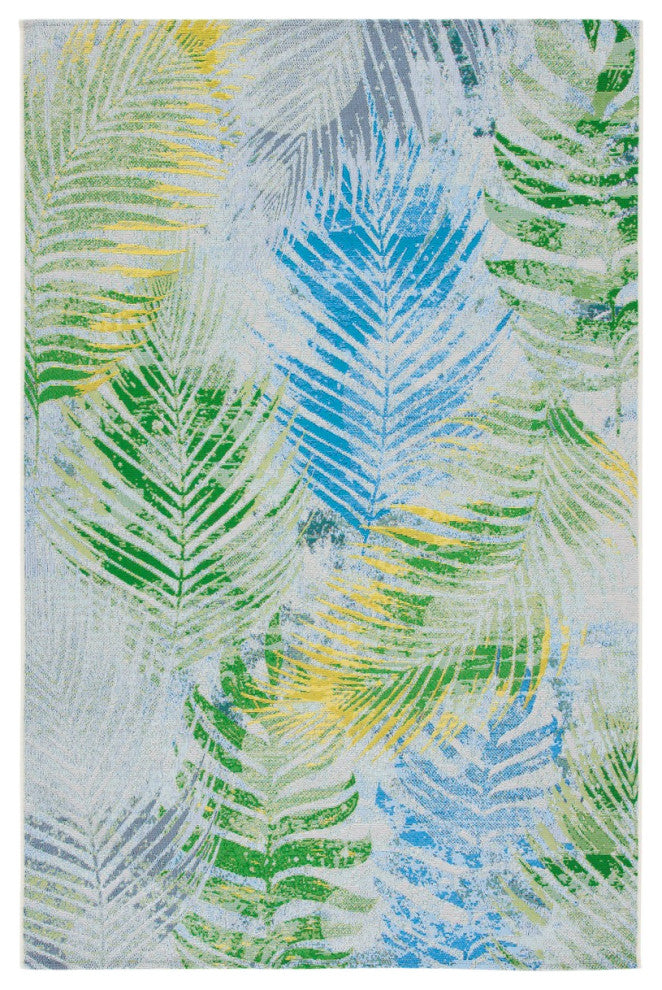 Safavieh Summer SMR485 Indoor-Outdoor Rug, Green/Grey, 9'x12'