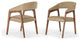 HomeRoots 31" Taupe Leatherette and Walnut Wood Dining Chair